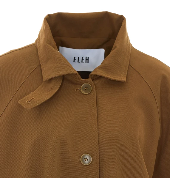 Brown Jacket with Frontal Buttons Closure
