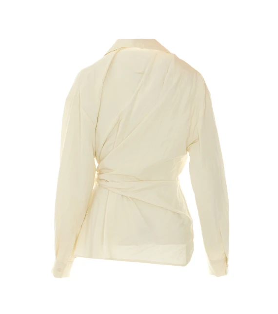 White Shirt with Frontal Buttons Closure