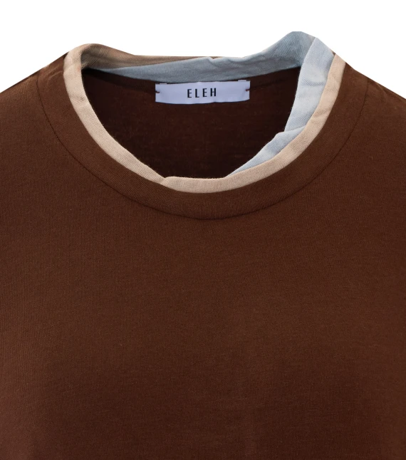 Brown long-sleeved top Eleh