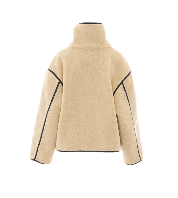 Giacca teddy corta beige chiaro Eleh