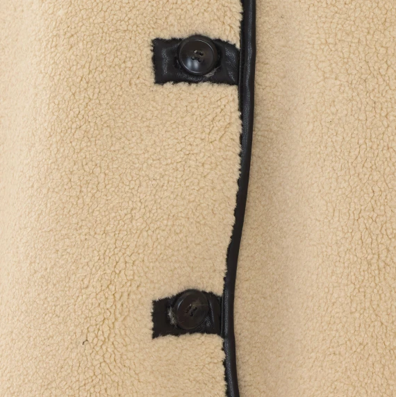 Giacca teddy corta beige chiaro Eleh