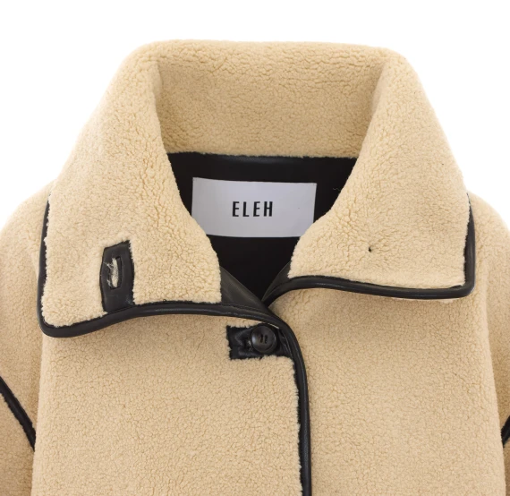 Giacca teddy corta beige chiaro Eleh