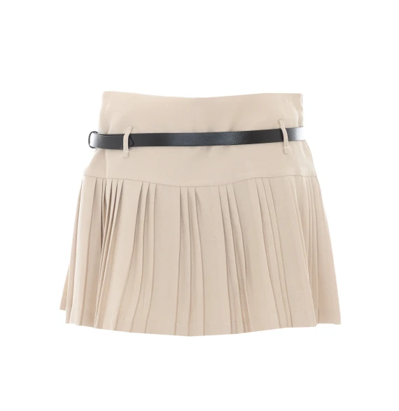 Minigonna beige plissettata Eleh