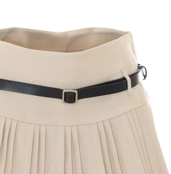 Minigonna beige plissettata Eleh