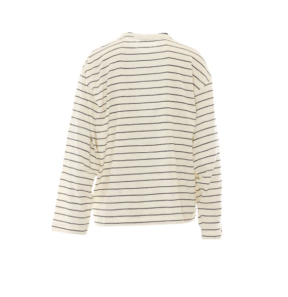 White and black striped long-sleeve top Eleh