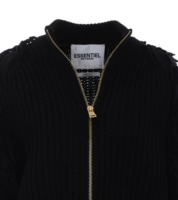 Black Klush Knit Cardigan Sweaters essentiel antwerp