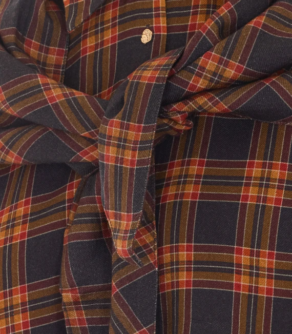 Kiss orange check shirt essentiel antwerp