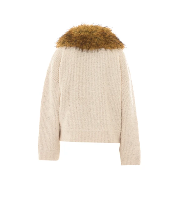 Giacca in maglia bianco crema Kanada essentiel antwerp