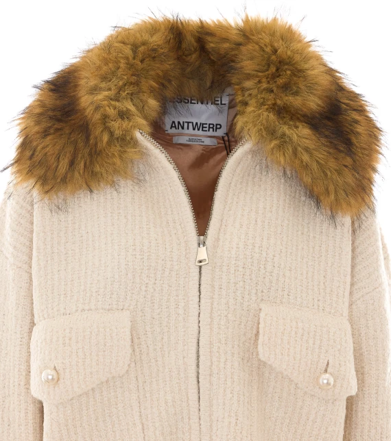 Giacca in maglia bianco crema Kanada essentiel antwerp