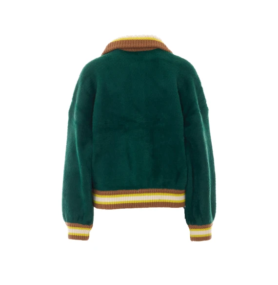Giacca in maglia verde scuro essentiel antwerp