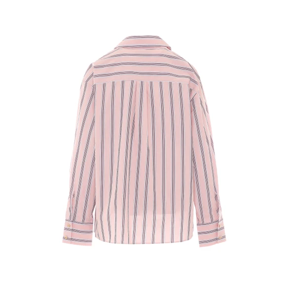 Camicia a righe rosa chiaro e bianche essentiel antwerp