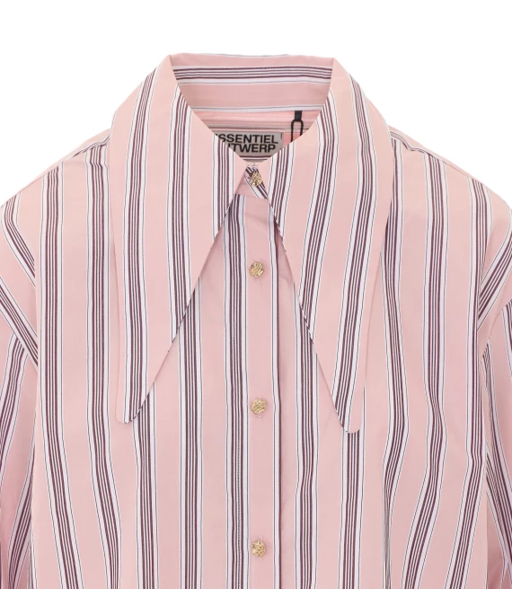Camicia a righe rosa chiaro e bianche essentiel antwerp