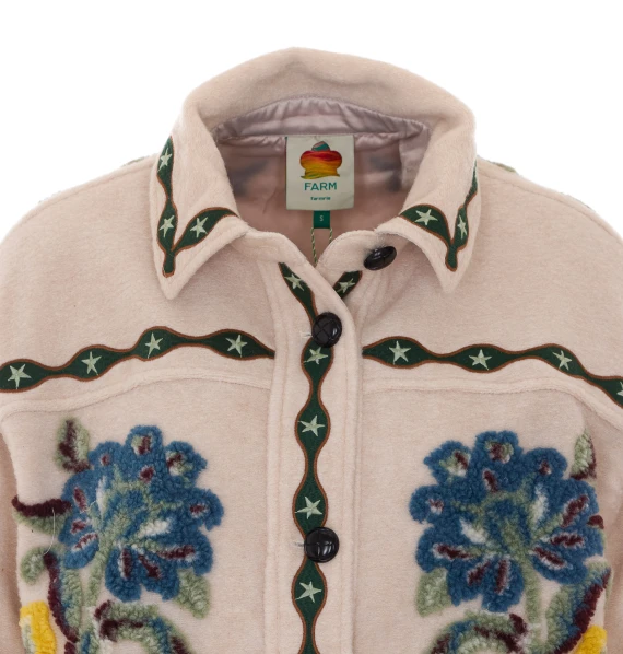 Beige Lunar Boho coat FARM RIO