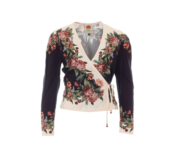 Winter Floral Blouse Shirt FARM RIO