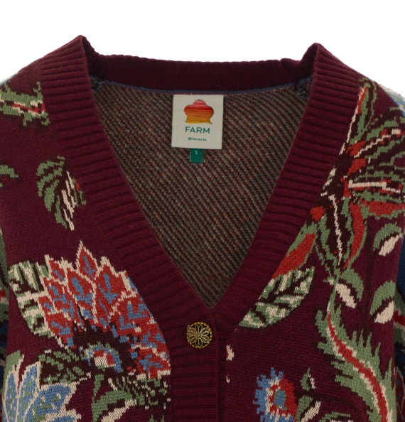 Cardigan in maglia multicolore FARM RIO