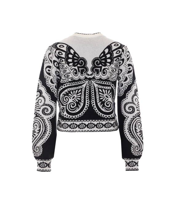 Arabesque black and white cardigan FARM RIO