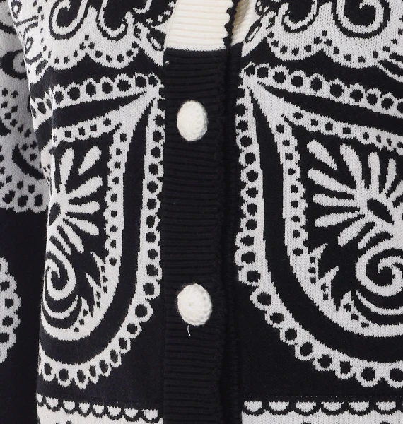 Arabesque black and white cardigan FARM RIO