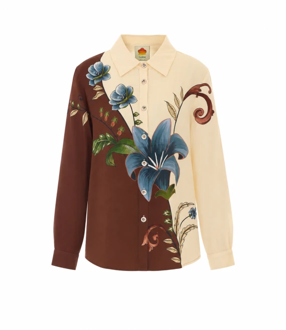 Camicia floreale multicolore