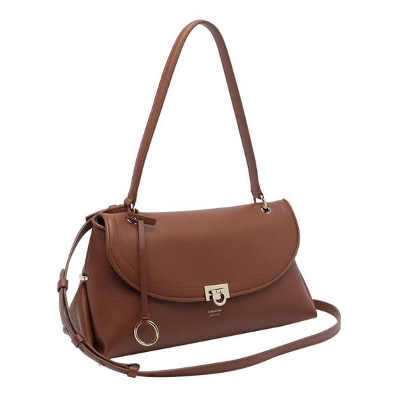 Gancini Logo Shoulder Bag