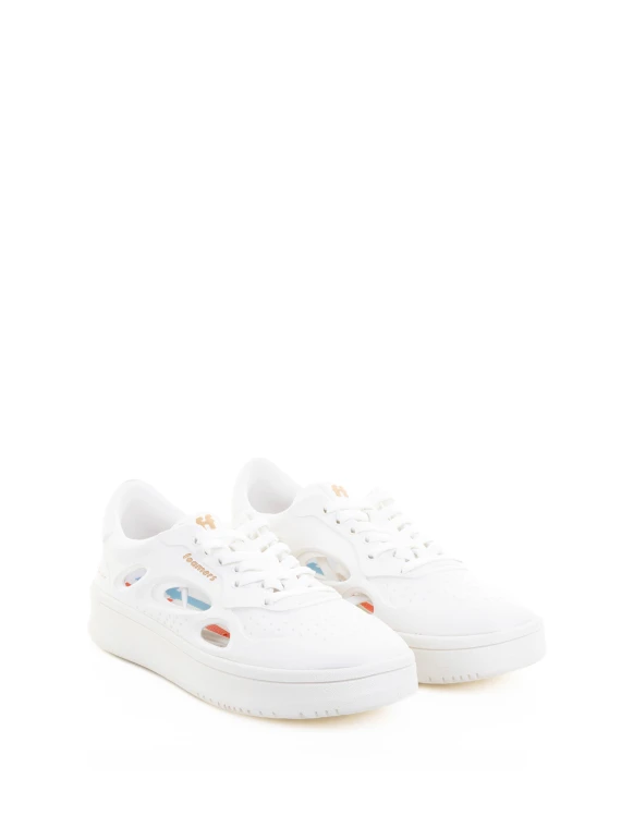 Sneaker bianca in pelle