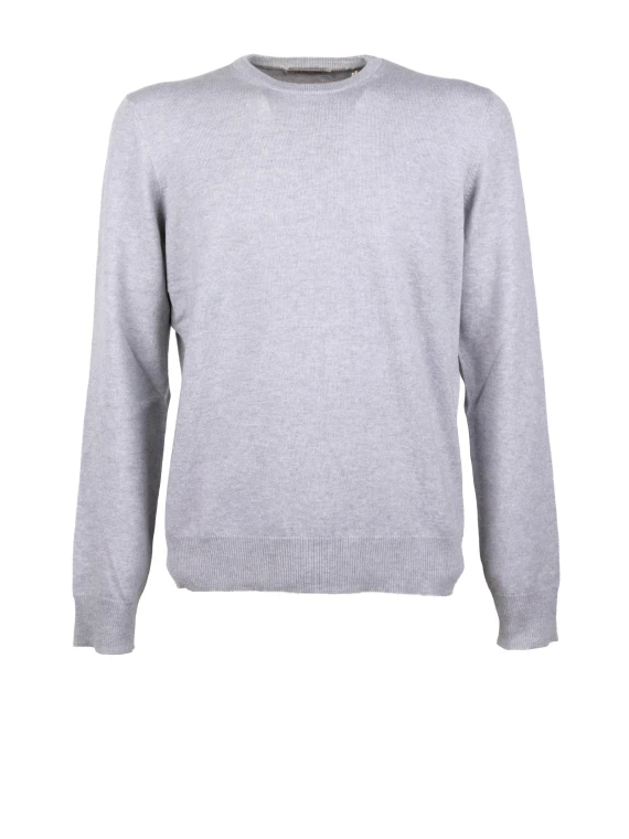 Light grey crew-neck sweater Gran Sasso