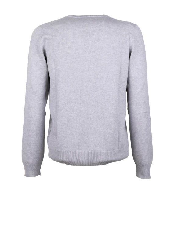 Light grey crew-neck sweater Gran Sasso
