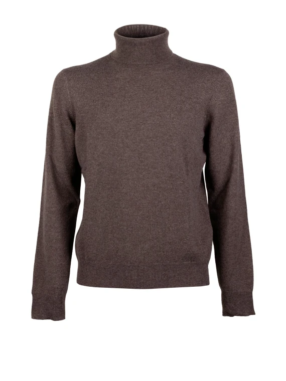 Brown turtleneck sweater Gran Sasso