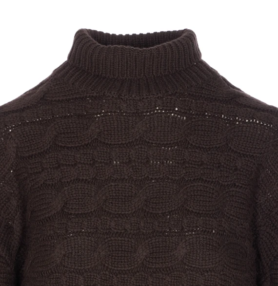 CROPPED CABLE SWEATER