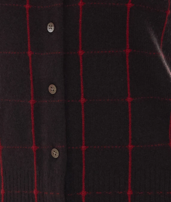 Brown Jane Checker Cardigan GUEST IN RESIDENCE