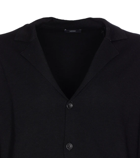 Black Jacket with Frontal Buttons Closure