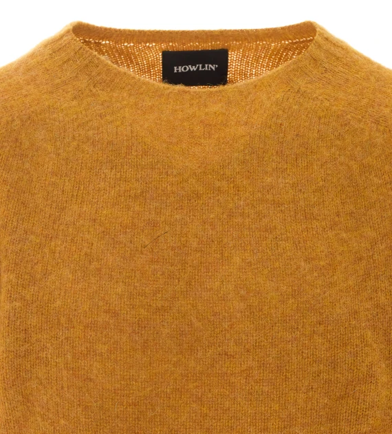 Ochre wool crewneck sweater Howlin