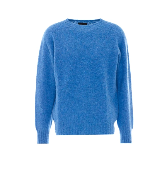 Blue wool crewneck sweater Howlin