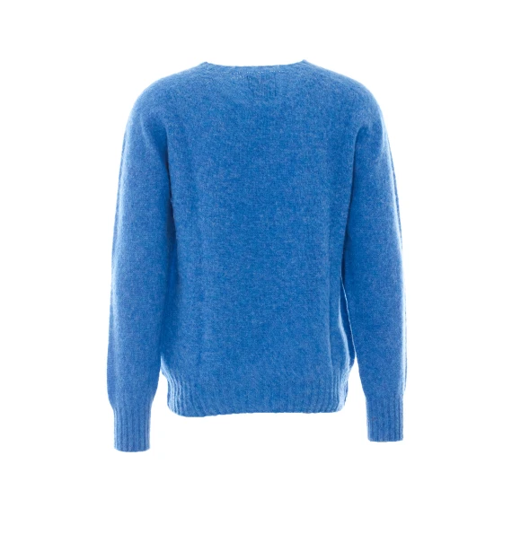 Blue wool crewneck sweater Howlin