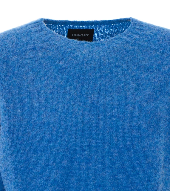 Blue wool crewneck sweater Howlin