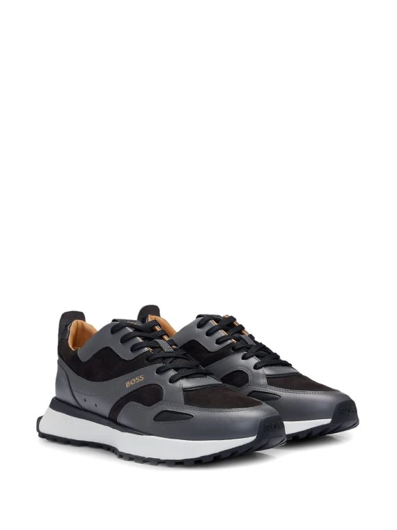 Sneaker uomo in pelle e suede