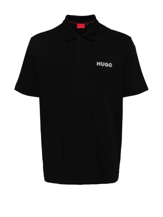 Men's Black Polo with Logo