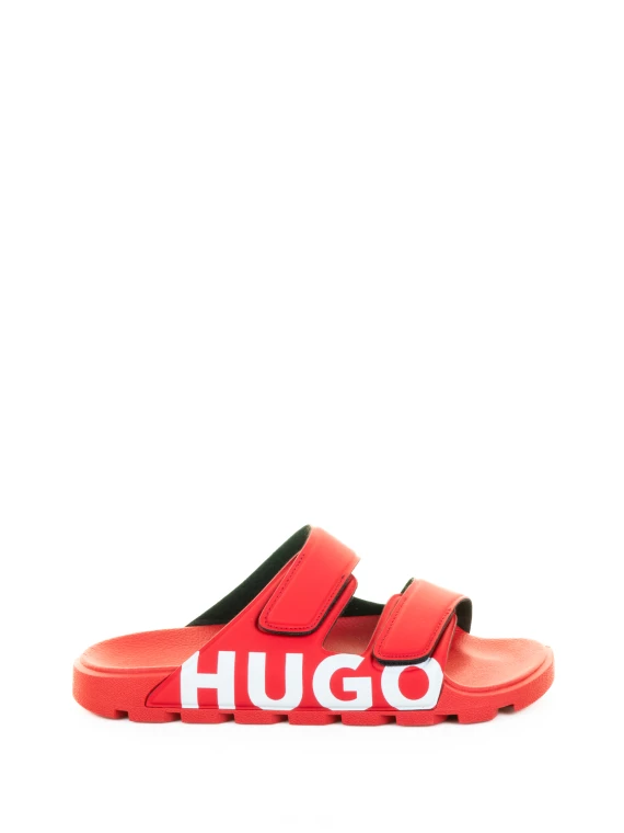 Men's Red Sandal with Logo