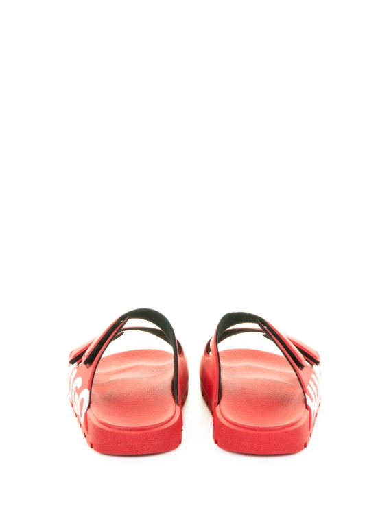 Men's Red Sandal with Logo