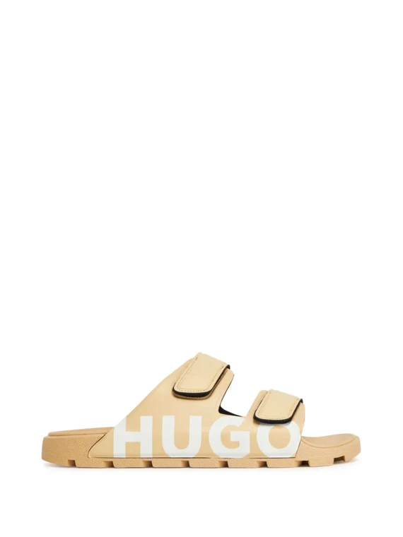 Men's Beige Sandal with Logo