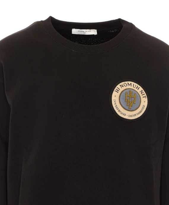 Black crewneck sweatshirt IH NOM UH NIT