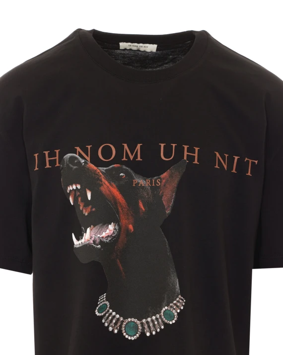 Black T-shirt with front graphic IH NOM UH NIT
