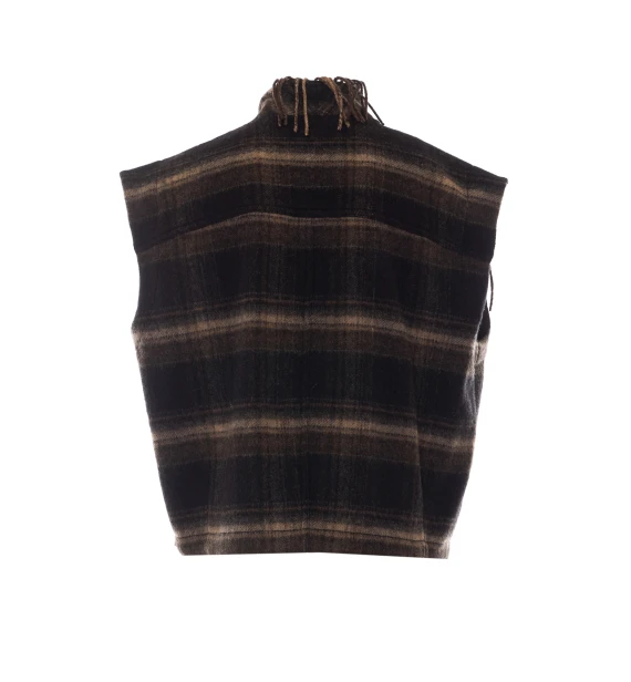 Black and Khaki Ginesa Vest isabel marant etoile