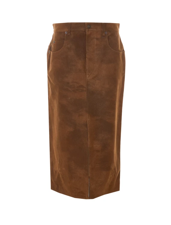 Brown Bisone Skirt isabel marant etoile