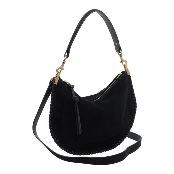 Black Oskan Soft Zip Shoulder Bag