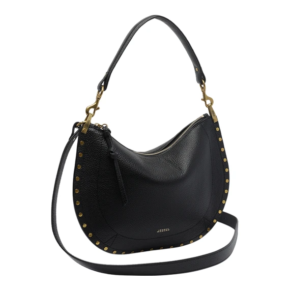 Black Oskan Soft Zip Shoulder Bag