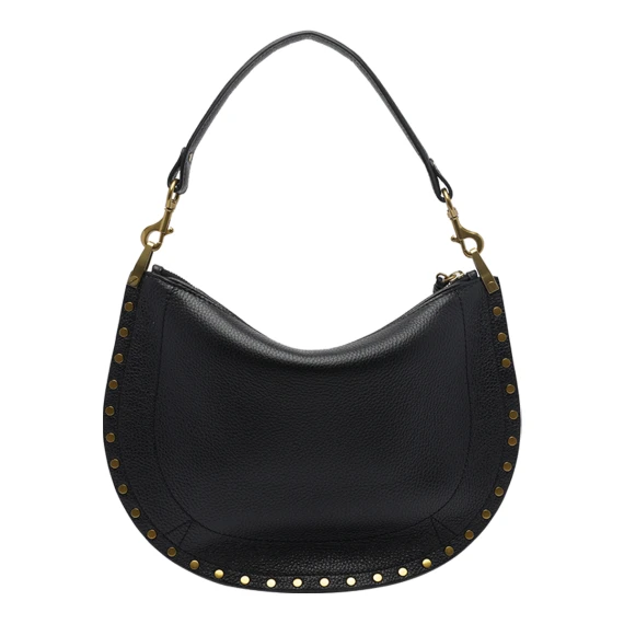 Black Oskan Soft Zip Shoulder Bag