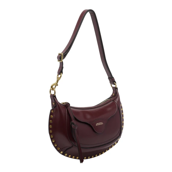 Burgundy Moon Pocket Shoulder Bag