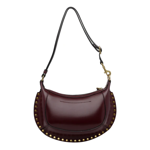 Burgundy Moon Pocket Shoulder Bag