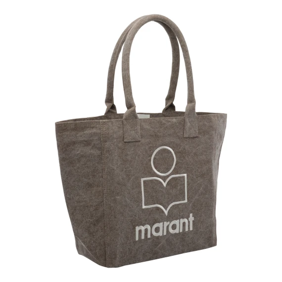 Small Yenky dark khaki tote bag isabel marant
