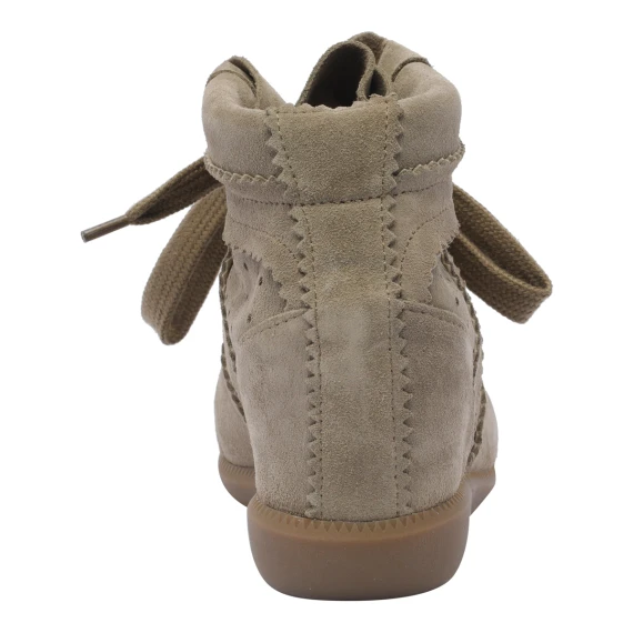 Bobby taupe suede high-top sneakers isabel marant